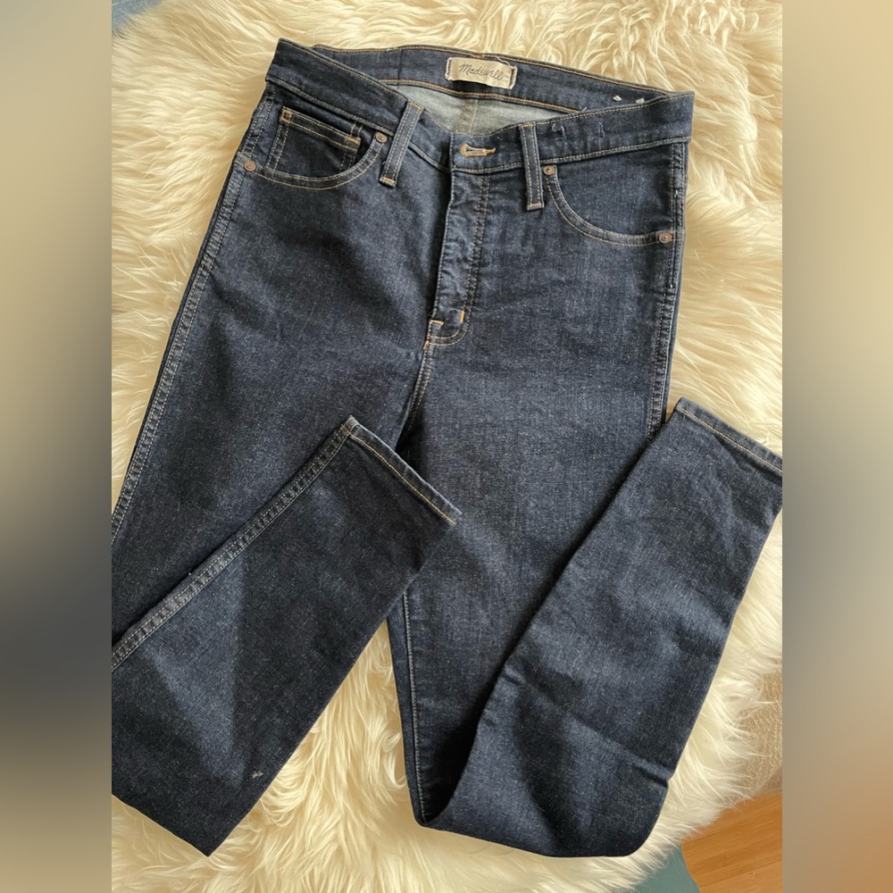 Madewell Deep Indigo 10” High-Rise Skinny Jeans